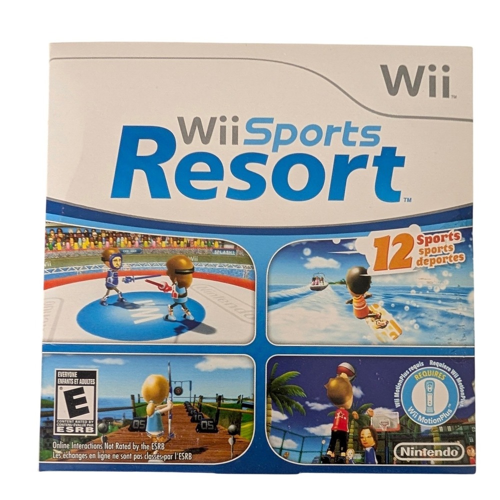 Wii Sports Resort Nintendo Wii 2009 Video Game Sleeve Disc Manual Tested Works